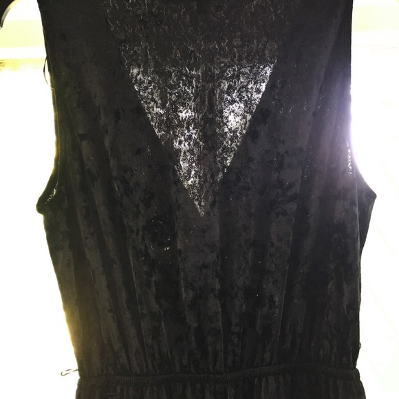 Black velvet One Love jumpsuit midi size M - Picture 6 of 6